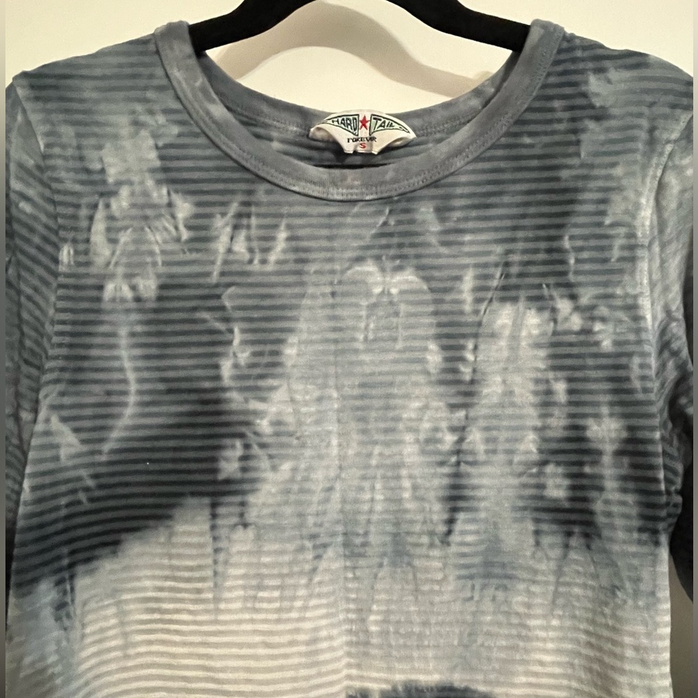 Hard Tail Blue & Gray Ombré Ribbed 3/4 Sleeve  NWOT best top and color - Picture 3 of 8